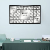 シンプル31フォトコラージュテンプレートカスタムカラー 横断幕 (トレードショー)