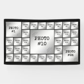 シンプル31フォトコラージュテンプレートカスタムカラー 横断幕 (横)