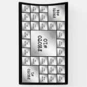 シンプル31フォトコラージュテンプレートカスタムカラー 横断幕 (縦)