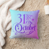 シンプル31 10月の青と紫ハロウィーン クッション (ブランケット)