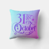 シンプル31 10月の青と紫ハロウィーン クッション (裏面)