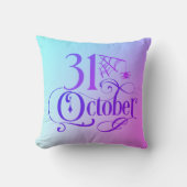 シンプル31 10月の青と紫ハロウィーン クッション (正面)