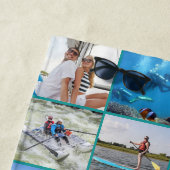 シンプル32平方フォトコラージュカスタムカラー ビーチタオル (インサイチュ)