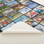 シンプル32矩形フォトコラージュカスタム色 シェルパブランケット (3/4)