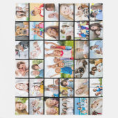 シンプル33フォトコラージュ フリースブランケット (正面)