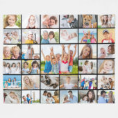 シンプル33フォトコラージュ フリースブランケット (正面(横))