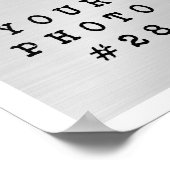 シンプル33 フォトコラージュ カスタムカラーとテキスト ポスター (角)