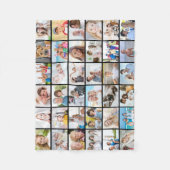 シンプル36フォトコラージュ フリースブランケット (正面)