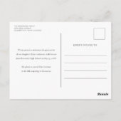 シンプル3 Photo Black卒業発表 ポストカード (裏面)