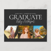 シンプル3 Photo Black卒業発表 ポストカード (正面)