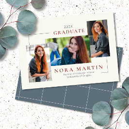 シンプル3 Photo Burgundy Dusty Blue 案内状