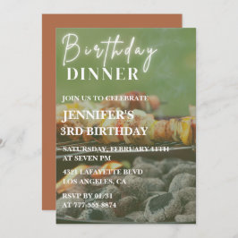 シンプル3rd誕生日招待状Bbqバックヤード 招待状