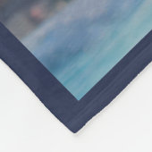 シンプル4フォトコラージュカスタム最高のパパ フリースブランケット (角)