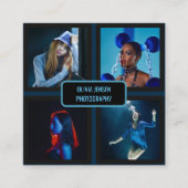 シンプル4モダン – 写真プロフェッショナル写真家 スクエア名刺 (正面)