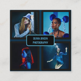 シンプル4モダン – 写真プロフェッショナル写真家 スクエア名刺