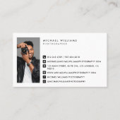 シンプル4モダン – 写真プロフェッショナル写真家 名刺 (裏面)