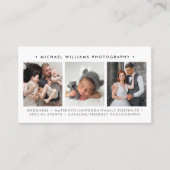 シンプル4モダン – 写真プロフェッショナル写真家 名刺 (正面)