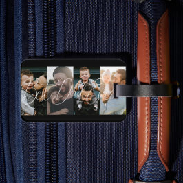 シンプル4枚のフォトコラージュ最高のパパスクリプト ラゲッジタグ