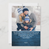 シンプル4素朴写真クリスマスグリーティング シーズンカード (裏面)