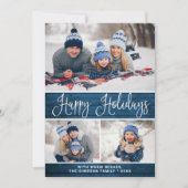 シンプル4素朴写真クリスマスグリーティング シーズンカード (正面)