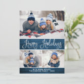 シンプル4素朴写真クリスマスグリーティング シーズンカード (スタンド正面)