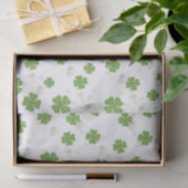 シンプル4葉クローバーグリーン水彩可愛い 薄葉紙 (ギフト)