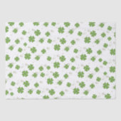 シンプル4葉クローバーグリーン水彩可愛い 薄葉紙 (正面)