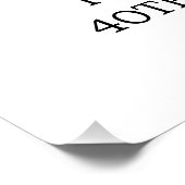 シンプル40周年記念写真紙ウェルカムサイン ポスター (コーナー)