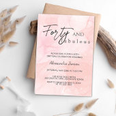 シンプル40歳と素晴らしいバラ金ゴールド40歳の誕生日 招待状
