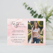 シンプル40歳と素晴らしいフォトバラ金ゴールド40歳の誕生日 招待状 (スタンド正面)