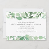 シンプル4197結婚年の 招待状 (正面)