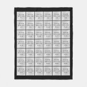 シンプル42フォトコラージュカスタムカラー フリースブランケット (正面)