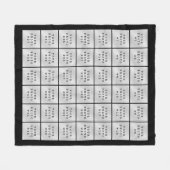 シンプル42フォトコラージュカスタムカラー フリースブランケット (正面(横))