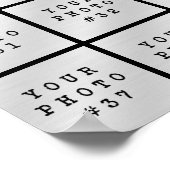 シンプル42枚写真コラージュ オーダーメイド カラー ポスター (角)