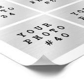 シンプル45フォトコラージュカスタム文字 ポスター (角)