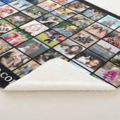 シンプル48フォトコラージュカスタムカラー シェルパブランケット (3/4)