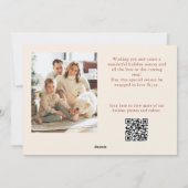 シンプル5エレガント枚スタイリッシュ写真クリスマスグリーティング シーズンカード (裏面)