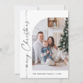 シンプル5エレガント枚スタイリッシュ写真クリスマスグリーティング シーズンカード (正面)
