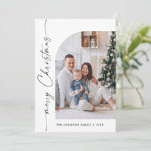 シンプル5エレガント枚スタイリッシュ写真クリスマスグリーティング シーズンカード (スタンド正面)