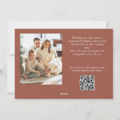 シンプル5エレガント枚スタイリッシュ写真クリスマスグリーティング シーズンカード (裏面)