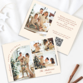 シンプル5エレガント枚スタイリッシュ写真クリスマスグリーティング シーズンカード