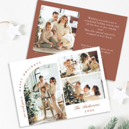 シンプル5エレガント枚スタイリッシュ写真クリスマスグリーティング シーズンカード