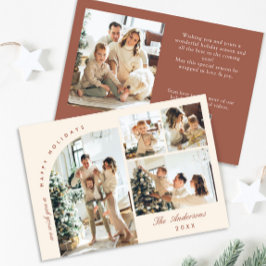 シンプル5エレガント枚スタイリッシュ写真クリスマスグリーティング シーズンカード