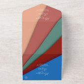 シンプル5エレガント色結婚の オールインワン招待状 (外側)