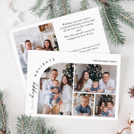 シンプル5エレガント PHOTOクリスマスQRコード シーズンカード