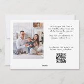 シンプル5エレガント PHOTOクリスマスQRコード シーズンカード (裏面)