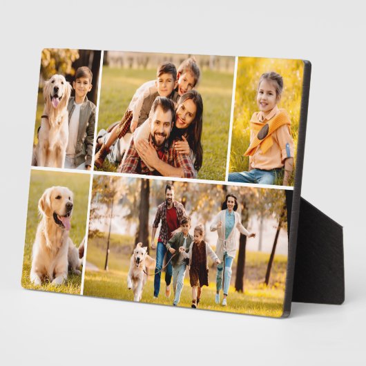 シンプル5フォトコラージュ写真 フォトプラーク (側面)