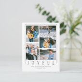 シンプル5モダン枚の写真コラージュカスタム シーズンポストカード (スタンド正面)