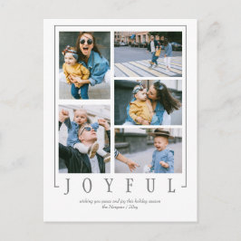 シンプル5モダン枚の写真コラージュカスタム シーズンポストカード