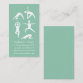 シンプル5初心者ヨガポーズインストラクター 名刺 (正面/裏面)